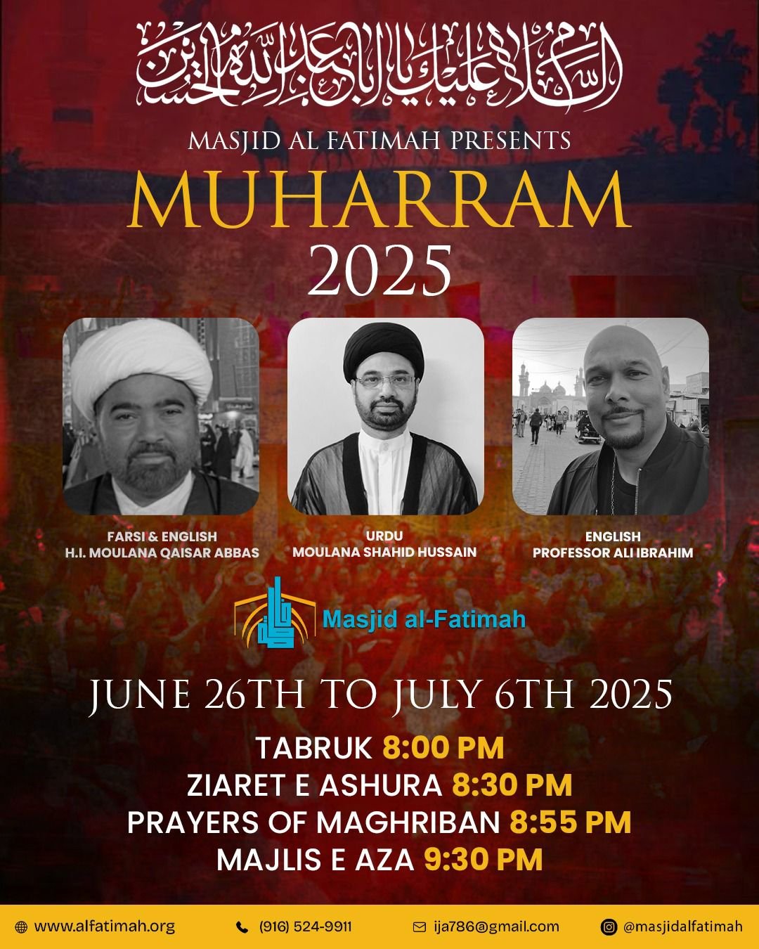 Masjid Al-Fatimah Presents Muharram 2025